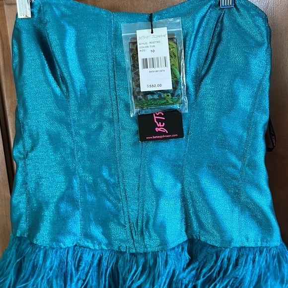 Amazing Original Betsey Johnson Feather and Sparkle Dress Y2K size 10 - Picture 2 of 12